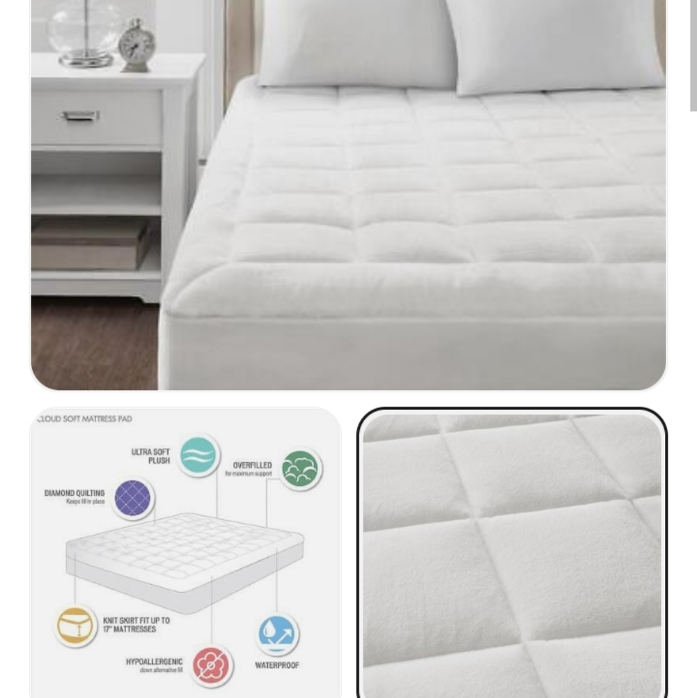 MADISON PARK MATTRESS PAD NEW SIZE TWIN $25